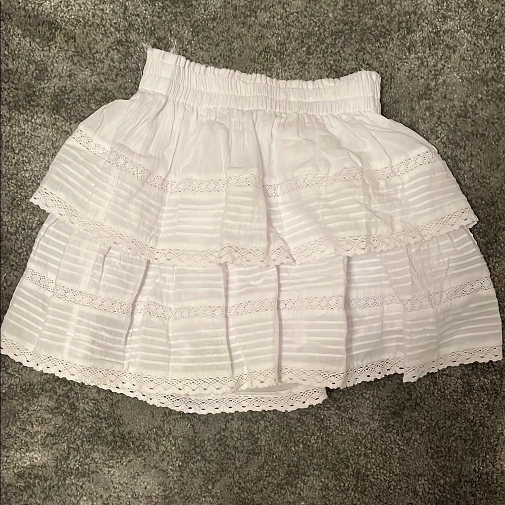 White Tiered Skirt